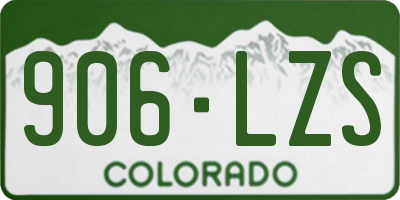 CO license plate 906LZS