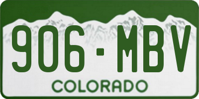 CO license plate 906MBV