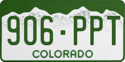 CO license plate 906PPT