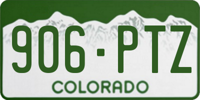 CO license plate 906PTZ