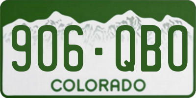 CO license plate 906QBO
