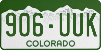CO license plate 906UUK