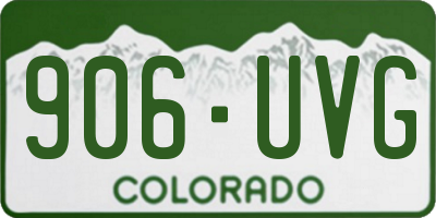 CO license plate 906UVG