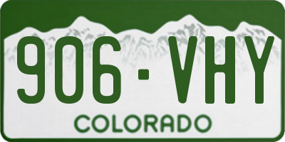 CO license plate 906VHY