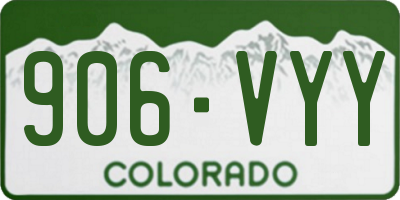 CO license plate 906VYY