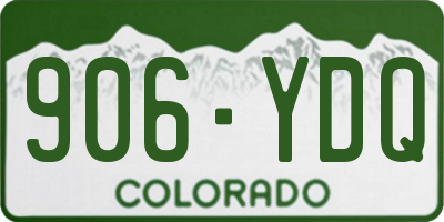 CO license plate 906YDQ