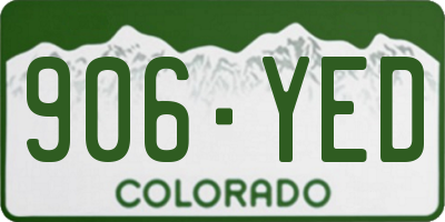 CO license plate 906YED