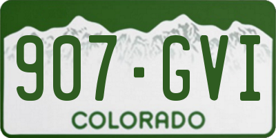 CO license plate 907GVI
