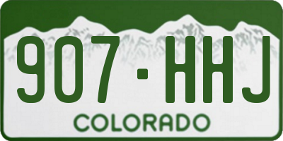 CO license plate 907HHJ