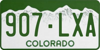 CO license plate 907LXA