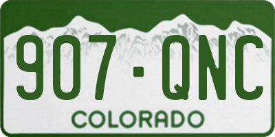 CO license plate 907QNC