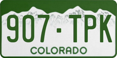CO license plate 907TPK