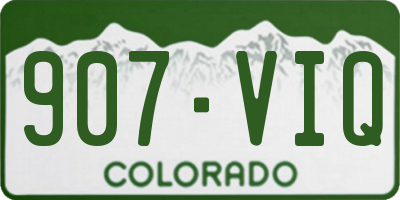 CO license plate 907VIQ