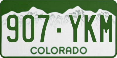 CO license plate 907YKM