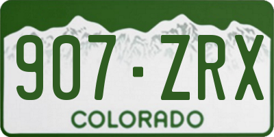CO license plate 907ZRX