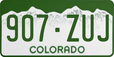 CO license plate 907ZUJ