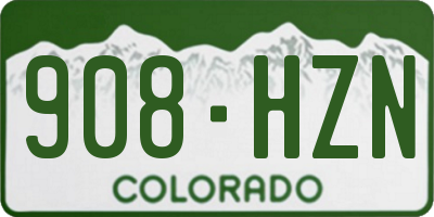 CO license plate 908HZN
