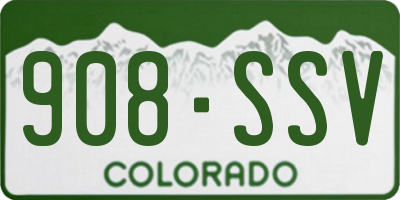 CO license plate 908SSV