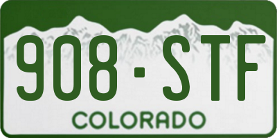 CO license plate 908STF