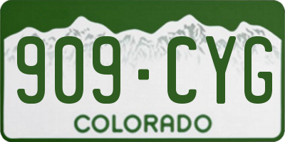CO license plate 909CYG