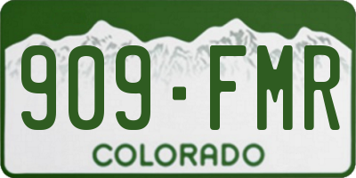 CO license plate 909FMR