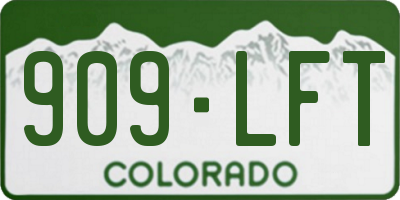 CO license plate 909LFT