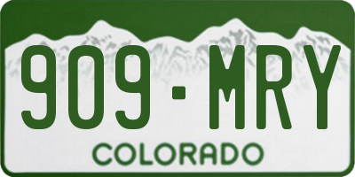 CO license plate 909MRY