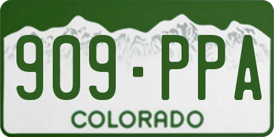 CO license plate 909PPA