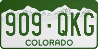 CO license plate 909QKG