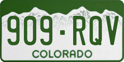 CO license plate 909RQV