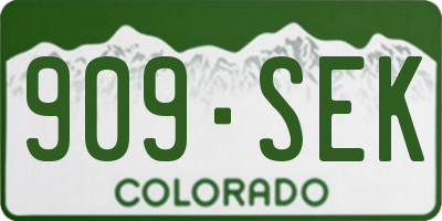 CO license plate 909SEK