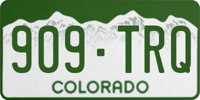 CO license plate 909TRQ
