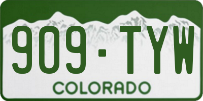CO license plate 909TYW