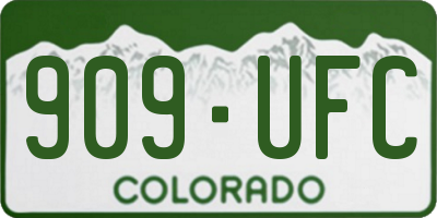CO license plate 909UFC