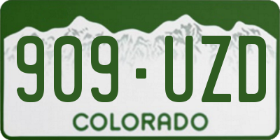 CO license plate 909UZD