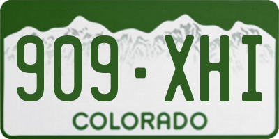CO license plate 909XHI