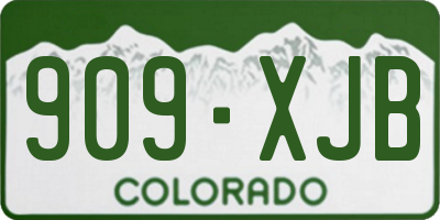 CO license plate 909XJB
