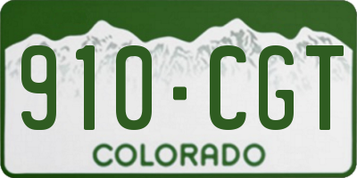 CO license plate 910CGT