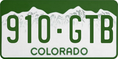 CO license plate 910GTB