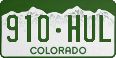 CO license plate 910HUL