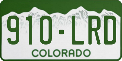 CO license plate 910LRD
