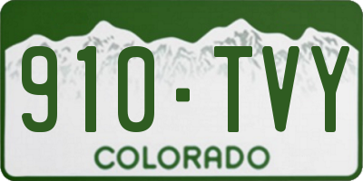 CO license plate 910TVY