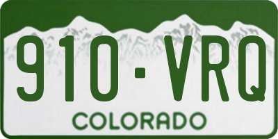 CO license plate 910VRQ