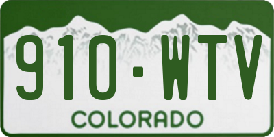 CO license plate 910WTV