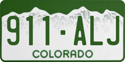 CO license plate 911ALJ