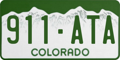 CO license plate 911ATA