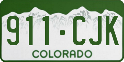 CO license plate 911CJK