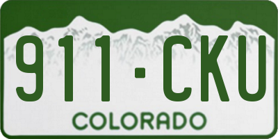 CO license plate 911CKU