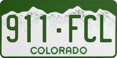 CO license plate 911FCL