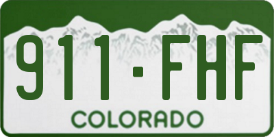 CO license plate 911FHF